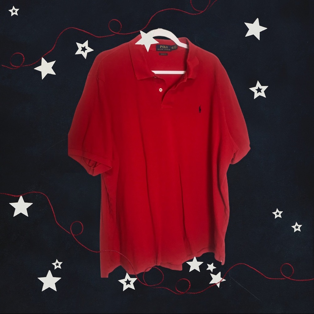 Polo by Ralph Lauren red knit shirt